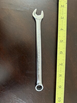 Proto J1214ASD Combination Wrench: 7'' OAL, Steel with Satin Finish, 7/16''