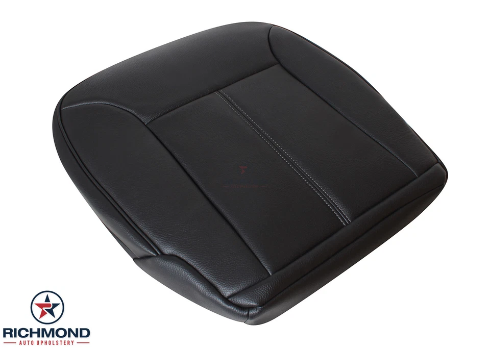 Mercedes Benz GL450 2010 2011 2012 - Cubierta de asiento de cuero inferior del lado del conductor negra Foto 4 de 4