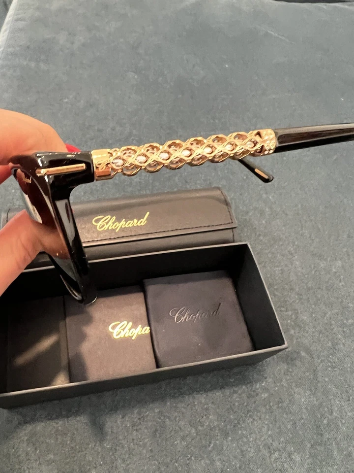 Nuevo 790. GAFAS DE SOL CHOPARD MARRÓN Y NEGRO OJO DE GATO CON FORMA DE MARIPOSA Foto 4 de 4