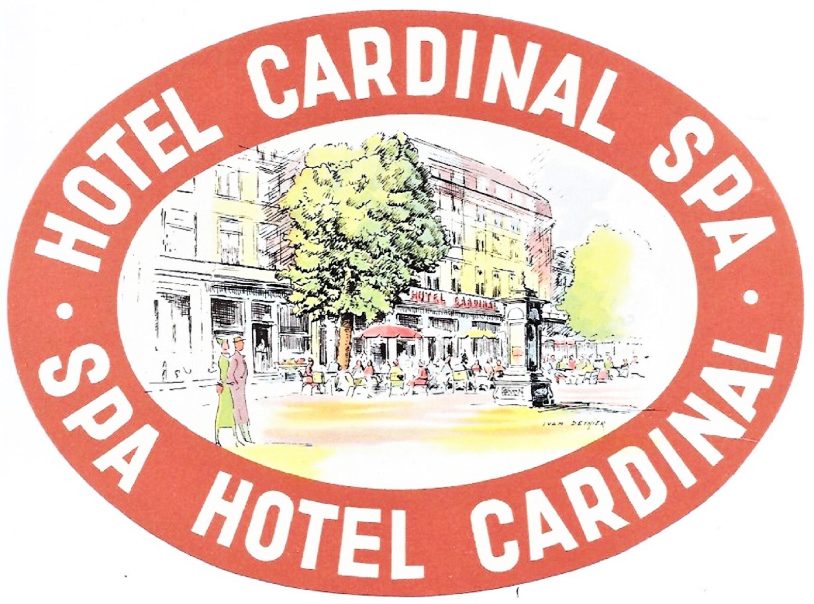 Belgium Spa Hotel Cardinal Luggage Tag SB-image