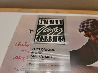 MONK'S MUSIC THELONIUS MONK SEPTET RIVERSIDE OJC -084 (RLP