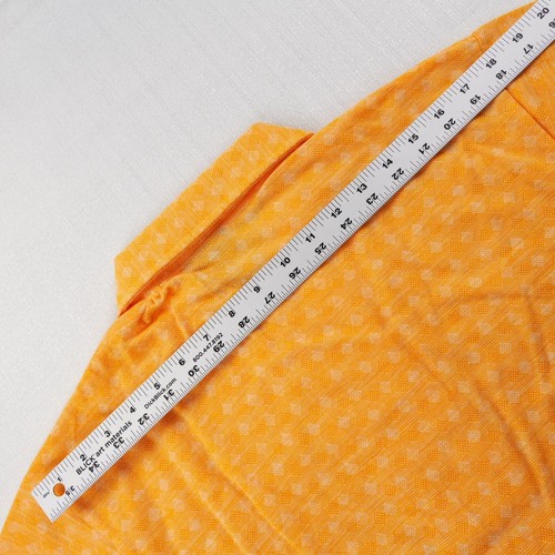 Polo uomo vintage anni 70 grande arancione Sears Kings Road manica corta diamante - Foto 12 di 14