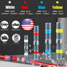 200PCS Solder Seal Sleeve Heat Shrink Butt Wire Connectors Terminals Waterproof