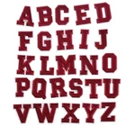 Red Letter Alphabet Patch Iron On /Sew On Clothes Patches Embroidery Name Craft