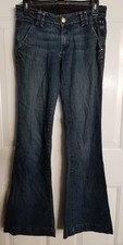 Pre-Owned Women's Fancy Marc Ecko Dark Blue Denim Bootcut Jeans Pants Size 1