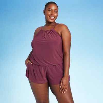 Bamba Swim Green Swim Dress Aqua Green Women's Keyhole Blouson Slimming Swim Romper With Pocket, Black, Bamba Swim Green Swim Dress Aqua Green Women's Keyhole Blouson Slimming Swim Romper With Pocket, Black,