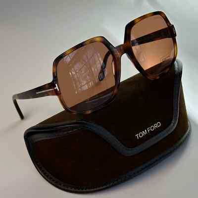 NEW FT0937/S 52K TOM FORD TF937 52K WOMEN CAT EYE HAVANA BROWN SUNGLASSES Amazon.com: Tom Ford NORA FT 0937 Black Havana/Light Brown  main image 2