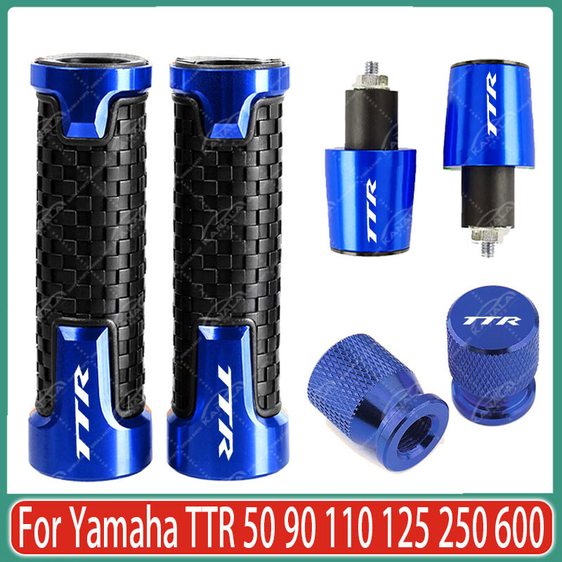 For Yamaha TTR 50 90 110 125 250 600 Blue Handlebar Grip End Handle Bar Grips
