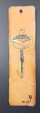 VINTAGE NOS UNCUT GOLD-PLATED KEY BLANK ~ MR. KEY ~ FORD FALCON