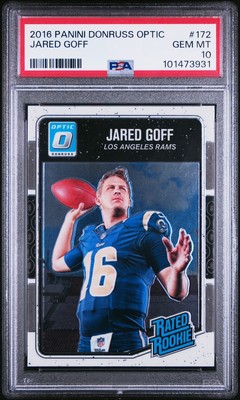 2016 Panini Donruss Optic Jared Goff #172 RC PSA 10 Lions / Rams