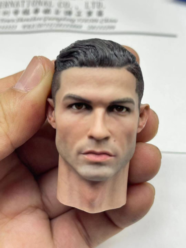 Figura de acción 1/6 Cristiano Ronaldo escultura de cabeza tranquila macho con ajuste de cuello 12"" juguete - Imagen 1 de 9