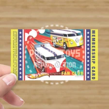 HOT WHEELS FAN CLUB MEMBERSHIP CARD