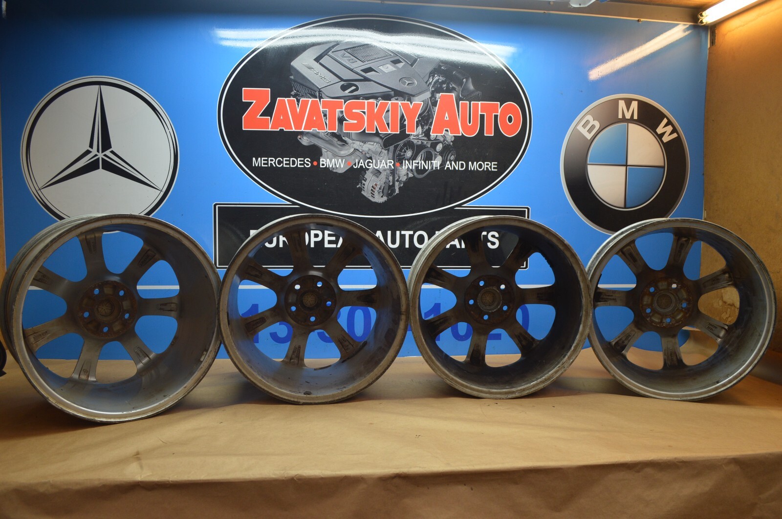 2004 M138 MASERATI GT COUPE FRONT & REAR RIM WHEEL SET OF 4 18z9.5j H2 ET 55.5