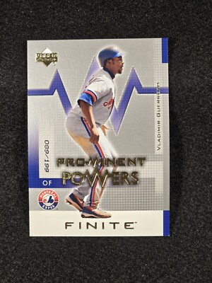 2003 UPPER DECK FINITE VLADIMIR GUERRERO GOLD PROMINENT POWERS 89/199, #180