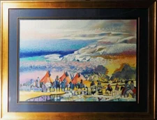 Earl Biss "Red Lodge" Serigraph on paper framed Hand Signed Make an Offer