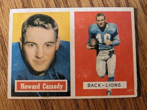 1957 Topps - #80 Howard Cassady (Rookie Card), Detroit Lions, Original VG+