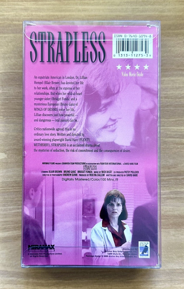 VHS ~ Strapless ~ Color ~ FS ~ R ~ 100 Mins. ~ 1989 ~ !L