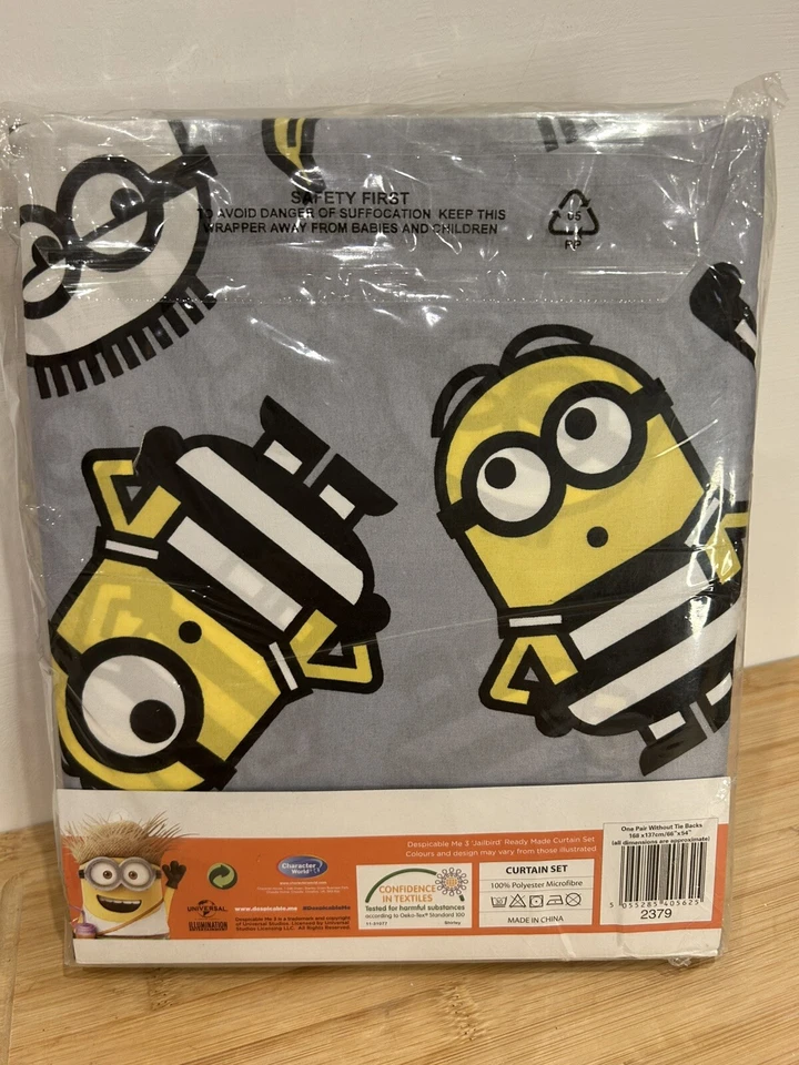 "Despicable Me 3 Minions cortinas niños ropa de cama 66x54"" 168x137 cm totalmente nuevas" Foto 2 de 2