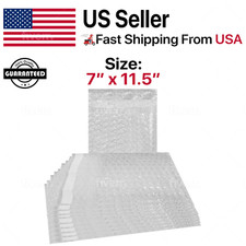7" x 11.5" Bubble Pouches Bags Clear Self Seal Protective Cushioning Wrap 7x11