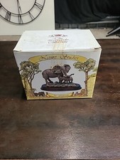 African Elephants Figurine The Leonardo Collection  Statue Animal Wildlife Boxed