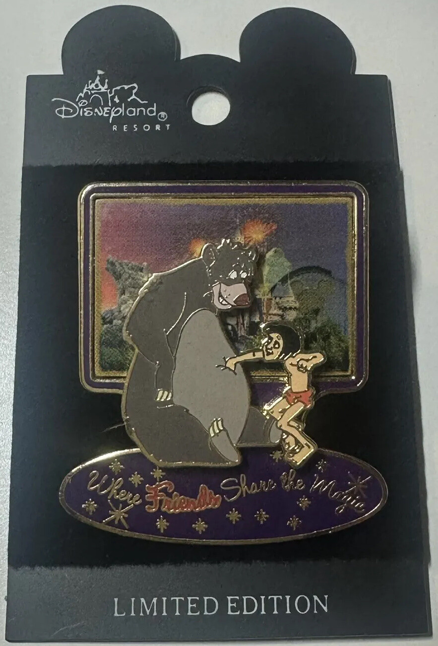 Disney Pin 18947 DLR Where Friends Share the Magic Jungle Book 3D Mowgli LE 2500