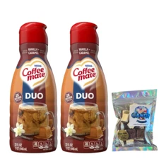 CoffeeMate DUO Vanilla Caramel Liquid Coffee Creamer 32 oz 2 pack