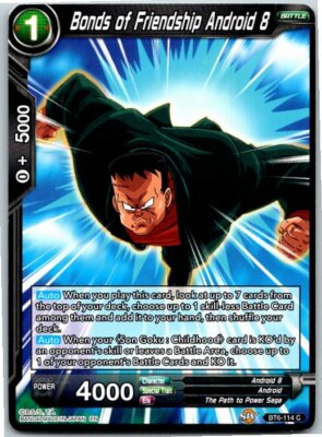Bonds Of Friendship Android 8 BT6-114 C Dragon Ball Super Card TCG X1 
