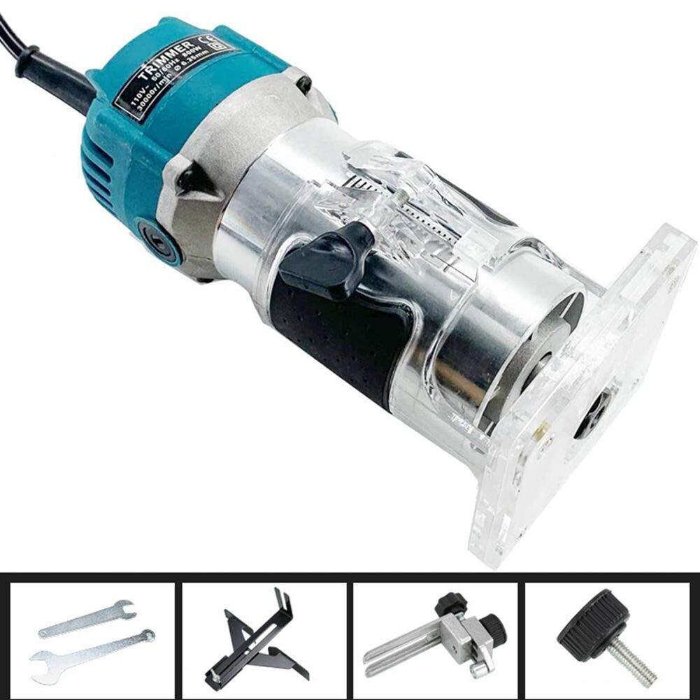 Palm Router Electric Hand Trimmer Wood Router Collets Woodworking Tool ...