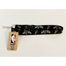 san antonio spurs nba basketball team logo wristlet lanyard keychain usa made