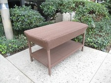 Premium Brown Woven Wicker Outdoor Patio Coffee Table