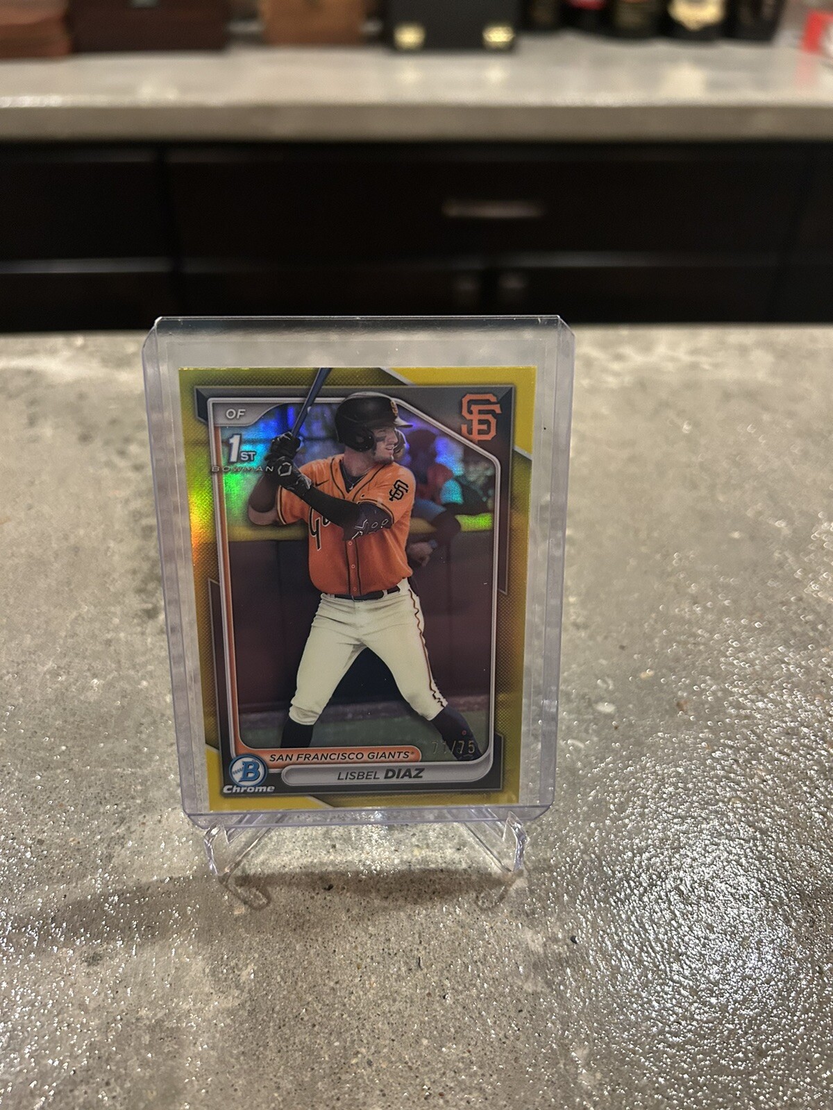 2024 1st Bowman Chrome Yellow Refractor Lisbel Diaz 71/75 BCP-194 SF Giants