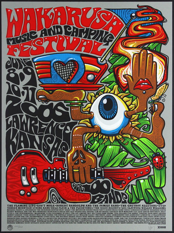 Flaming Lips Gov't Mule Poster Wakarusa Festival 2006 Lawrence KS