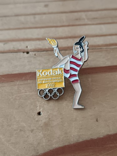 PIN'S Pins Pin JO ALBERTVILLE 92 OLYMPIQUE 1992 LA Flamme "KODAK" - Picture 3 of 3