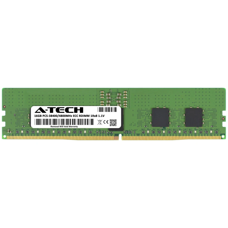 16GB 1Rx8 PC5-4800 RDIMM ASRock GENOAD8QM3-2T/BCM SPC741D8QM3-2T/X550 Memory RAM - Image 2 of 3