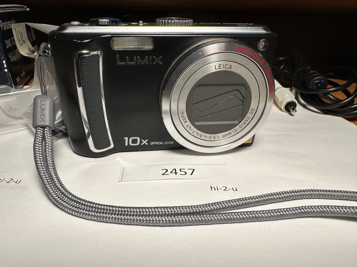 Panasonic LUMIX DMC-TZ5 Black Digital Camera + Box + Extras