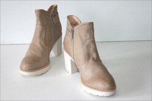 bottines nero giardini beige