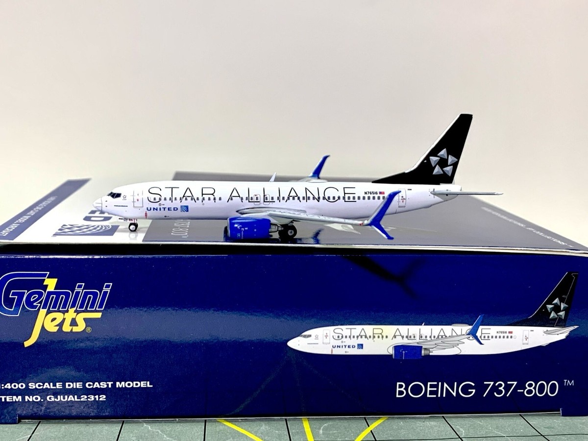 Gemini Jets 1:400 United Airlines Boeing 737-800 Star Alliance