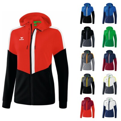 Erima Squad Trainingsjacke mit Kapuze Damen Größen 34 - 44 Kapuzenjacke NEU