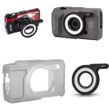 2in1 Camera Protective Cover LED Light Guide Ring for Olympus Touch TG-7 TG7 Kit
