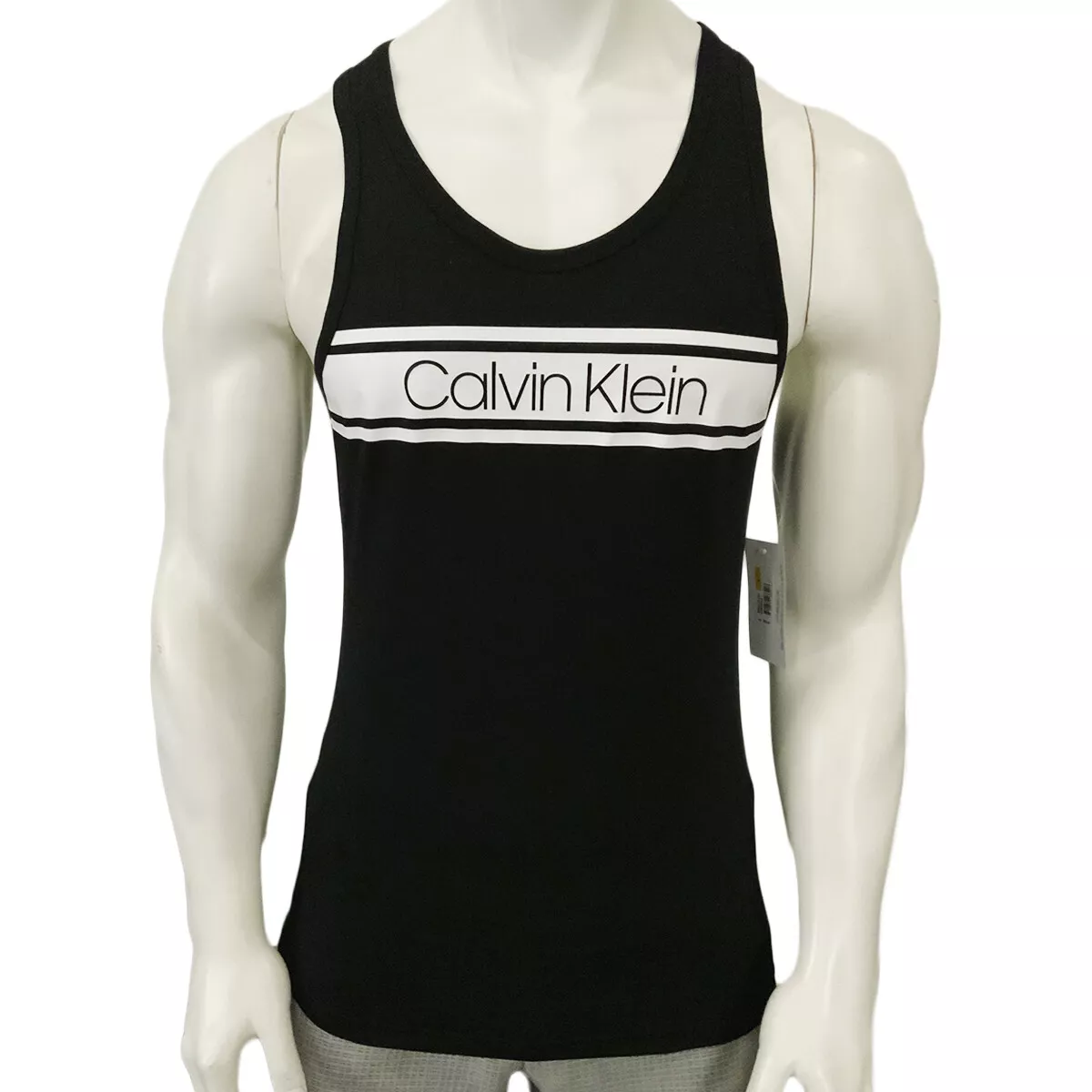 Calvin klein men's black tank top 2025