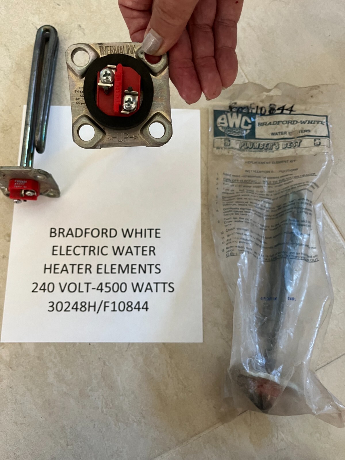 NEW BRADFORD WHITE ELECTRIC WATER HEATER ELEMENT | eBay