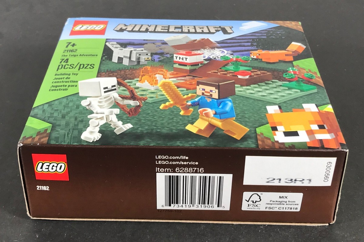 LEGO Minecraft TAIGA ADVENTURE 21162 Steve Skeleton Wolf SEALED