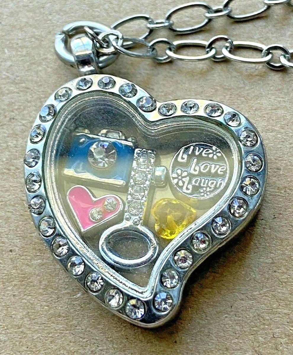 Necklace locket with charms inside sale