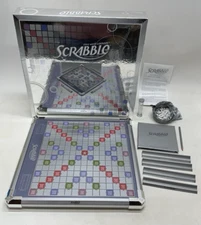 Scrabble Platinum Edition 2010 Adult Collectible Board Game Rotating Base MINT