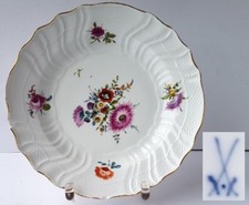 Meissen Porzellan Teller Blumenmalerei 1. Wahl um 1760- 1780 AL926