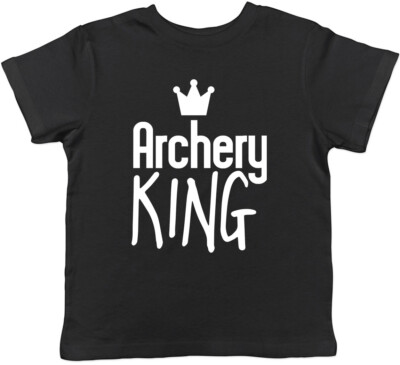 Bogenschießen König Kinder Kids T-Shirt Jungen Mädchen