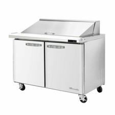 Mega Top Sandwich Prep Table, Two-Section, 36-3/8"W, 9.5 Cu. Ft. Capacity, Rear-
