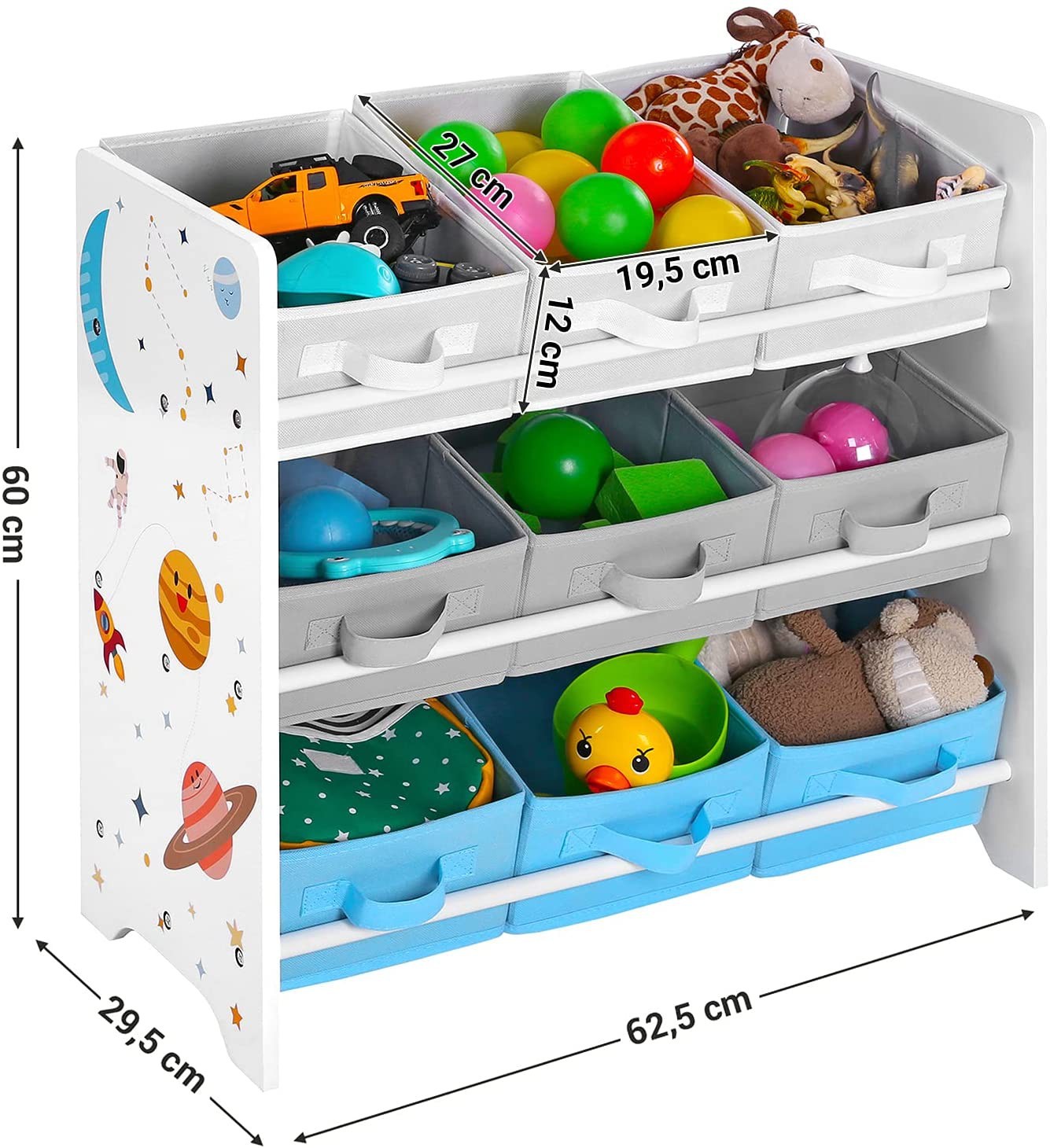 Scaffale per giocattoli per bambini con contenitori foto 3