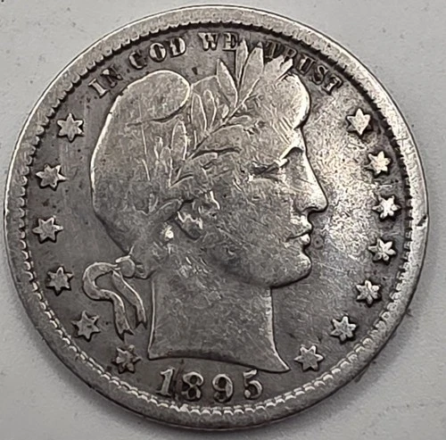《Silver》1895-O USA BARBER QUARTER -- .1808 OZ of SILVER!!!