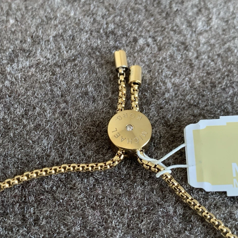 Pulsera Deslizante Michael Kors Bola de Fuego Tono Dorado Cuentas y Cristal Foto 3 de 4